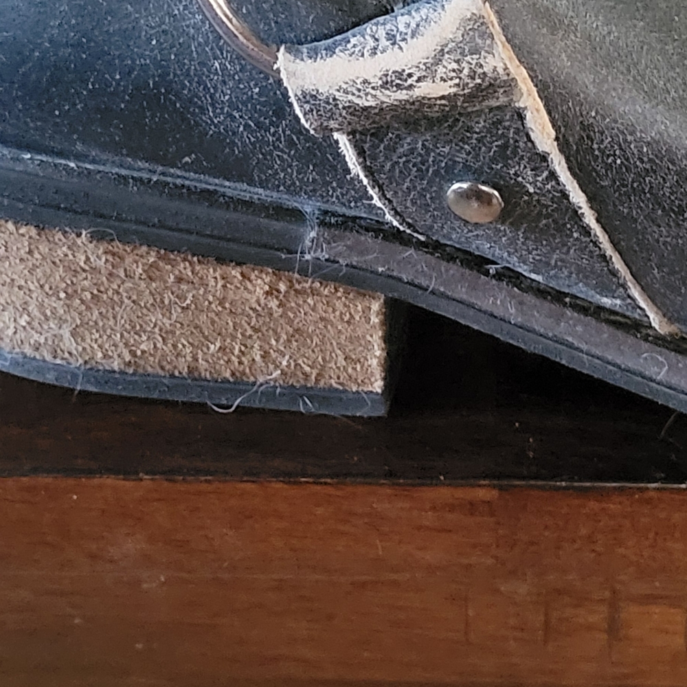 CHINESE LAUNDRY Black DISTRESSED Leather Boots with Silver Accents - Picture 3 of 9
